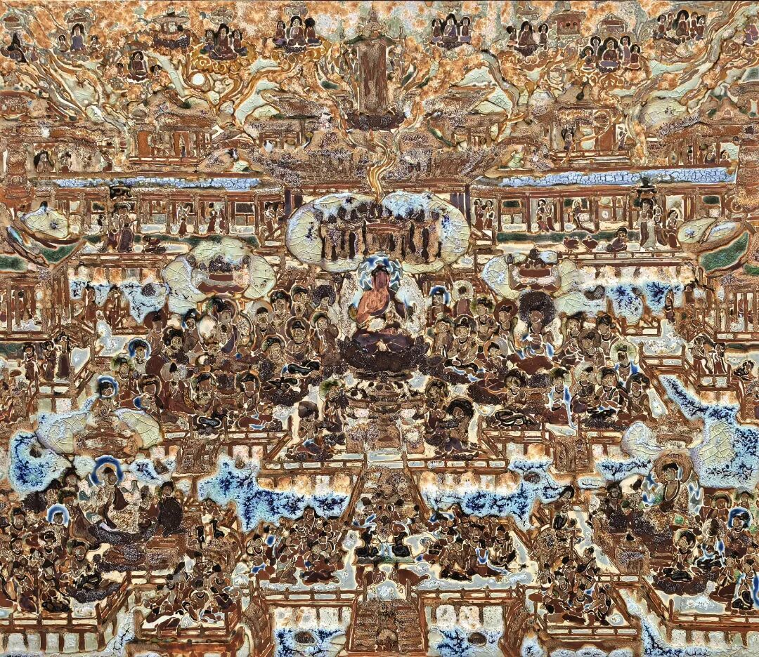 高温颜色釉《经变图》李艳红绘