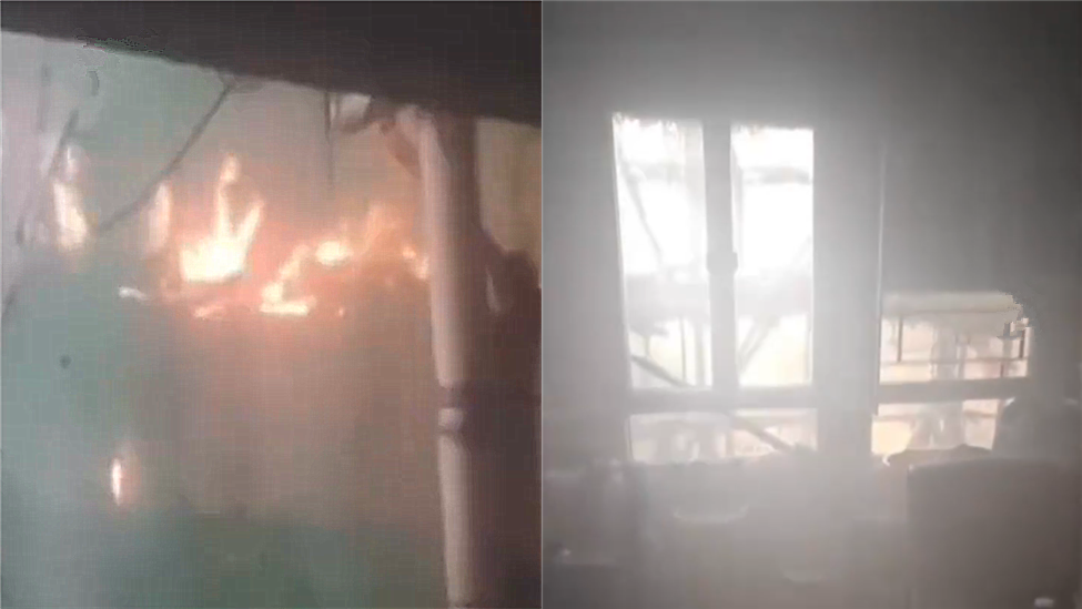 香港大埔火灾屋内视角曝光：窗外有棚架围网正燃烧，被困人员遭熏呛