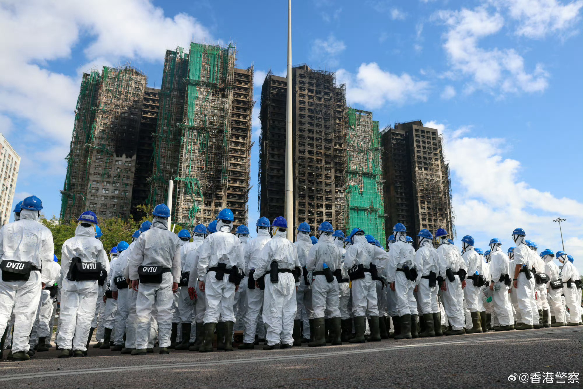 香港警方:全力开展大埔宏福苑搜证行动