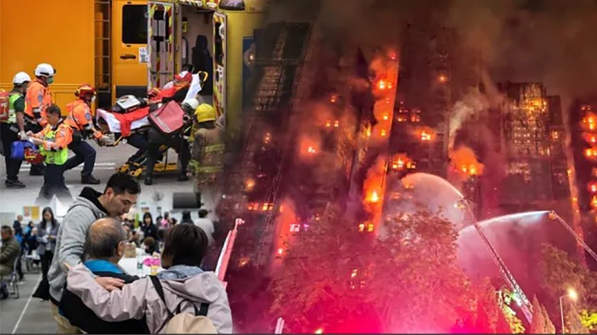 香港惊天大火实录 2025年11月26日香港大埔宏福苑发生五级火灾