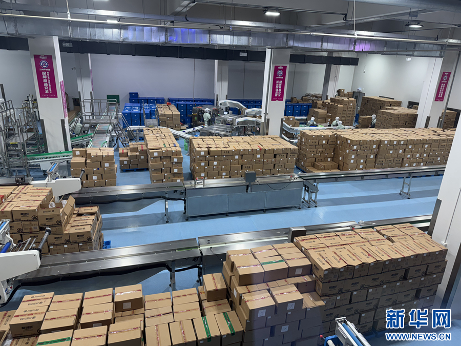 图为牛肉拉面超级工厂生产车间　新华网发（刘欣瑜　摄）