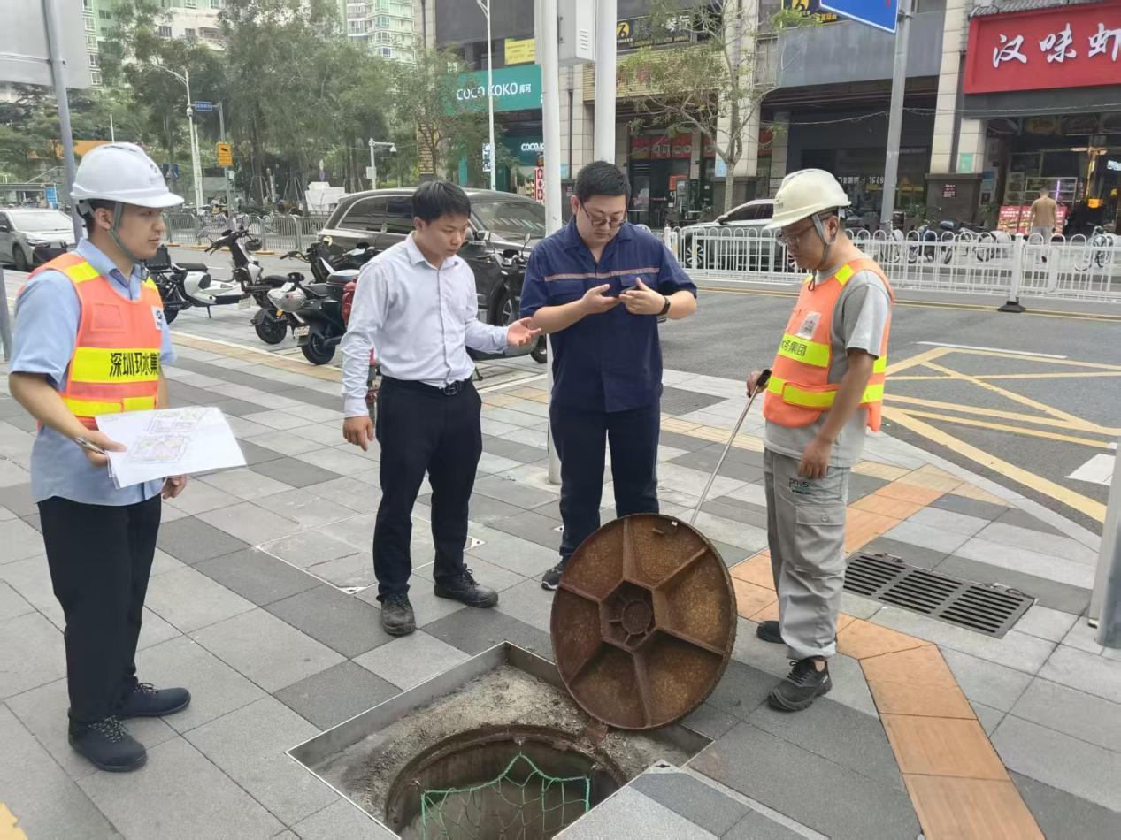 对核查管网排水情况进行复核