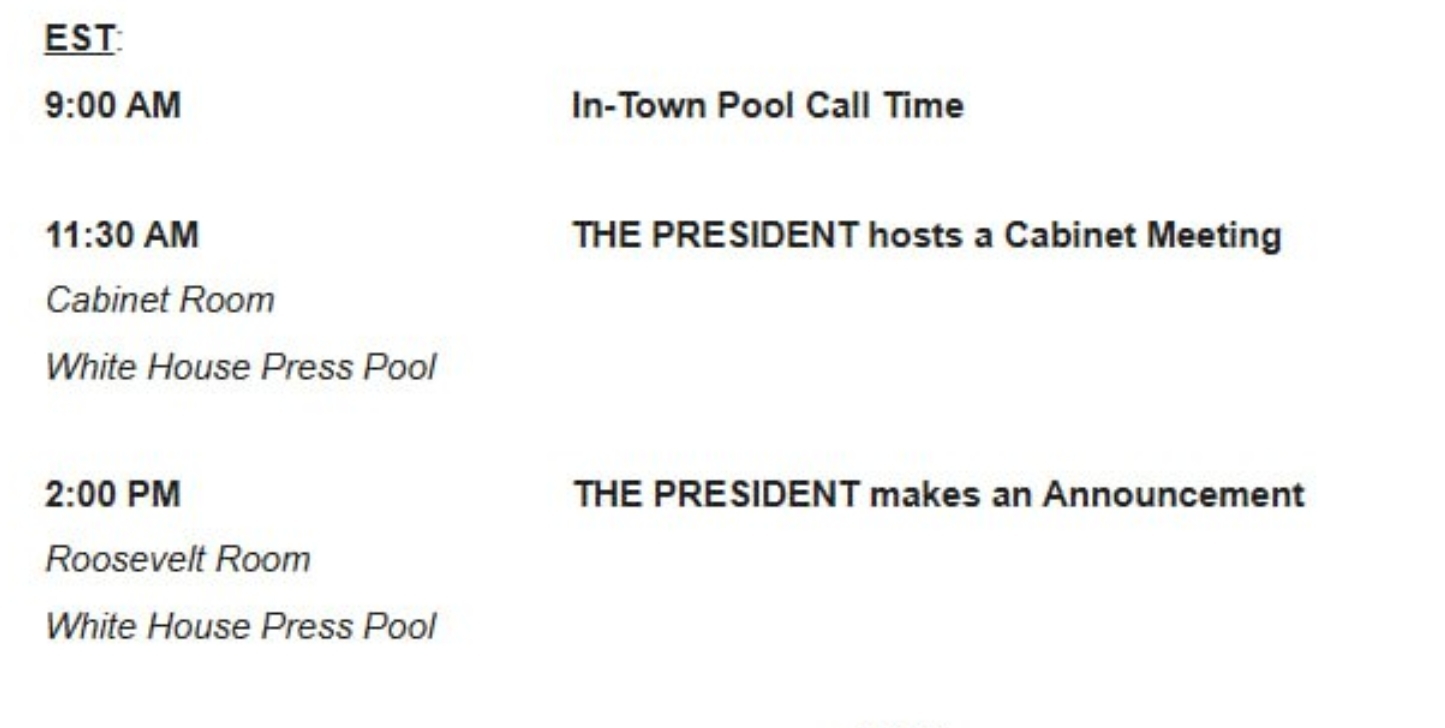 引发全球猜测！特朗普将在北京时间凌晨3点发布一份声明