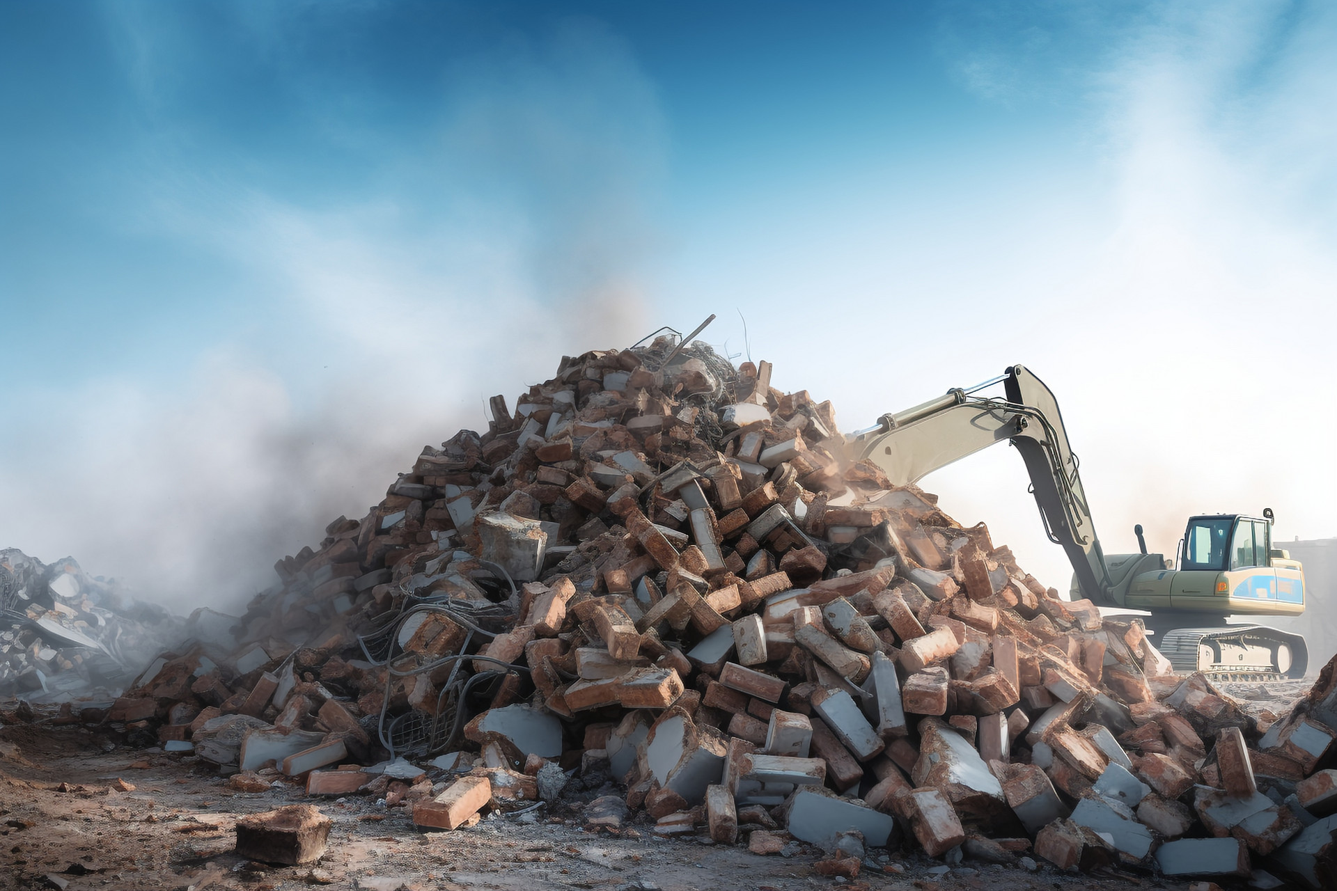 持续深化环境整治行动 即墨区潮海街道清运建筑垃圾