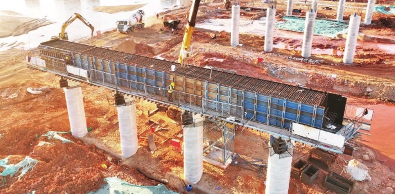 永丰县欧阳修大桥改扩建项目建设忙（图）