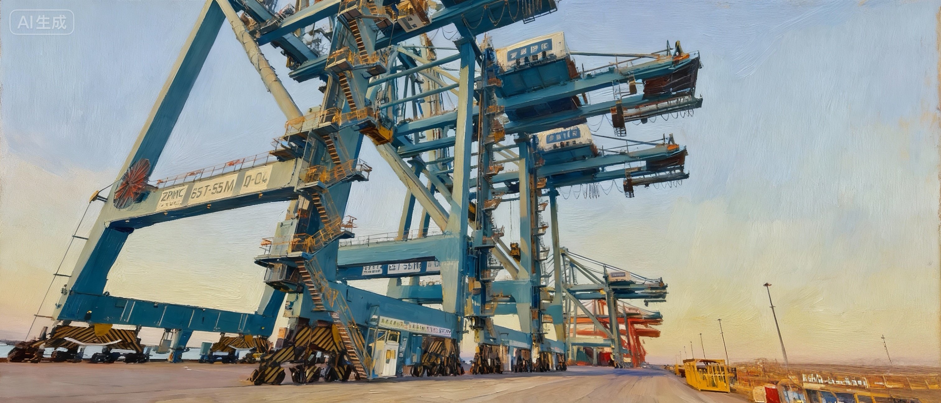 在黄骅港综合港区集装箱码头，现代化码头设施助力集装箱作业高效进行。