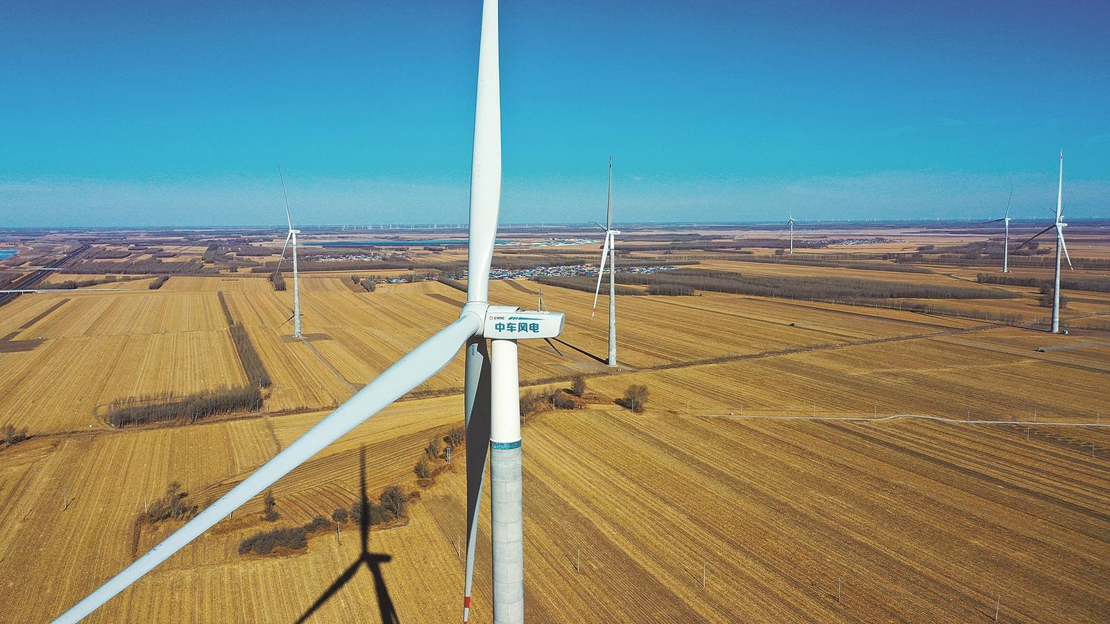 中车长岭一号10万千瓦风电项目。