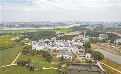 鸟瞰石鼻镇罗田村