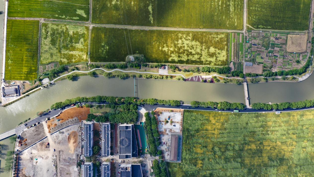 整治后的萬弓塘河南洪段