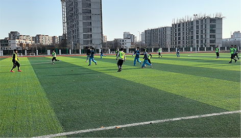 (图为南戴河中学与团林实验学校(中学部)比赛进行时 北戴河新区教育局供图)