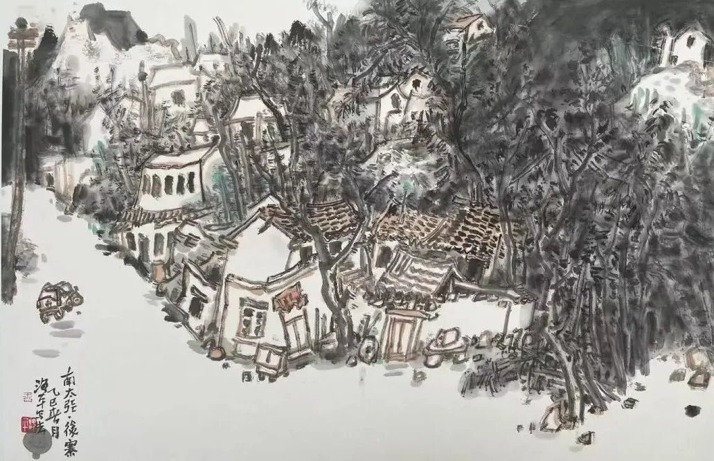 《南太行后寨写生》 69×46cm