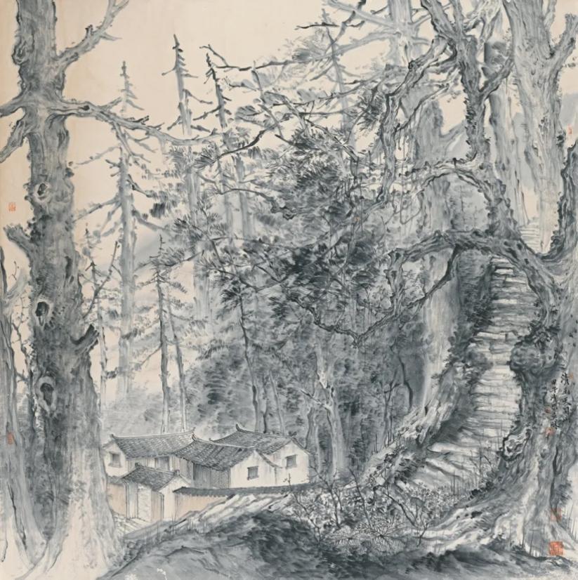 清幽 / 125x125cm / 纸本水墨 / 2025 / 吴琳