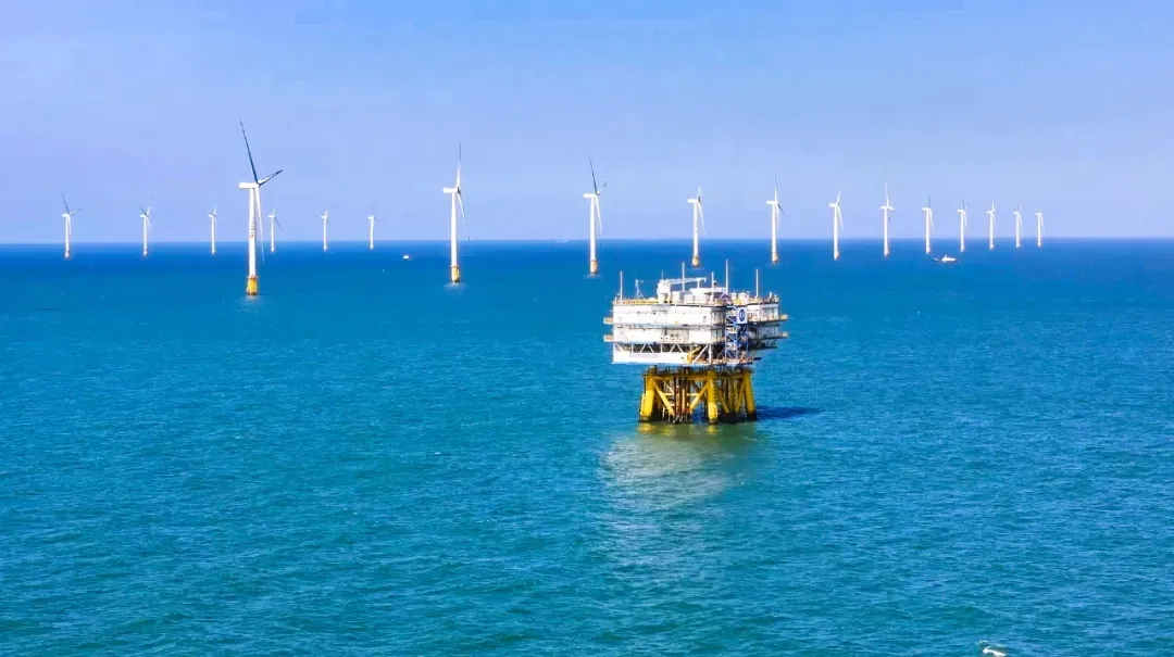 三峡江苏如东80万千瓦海上风电项目 记者徐书影摄