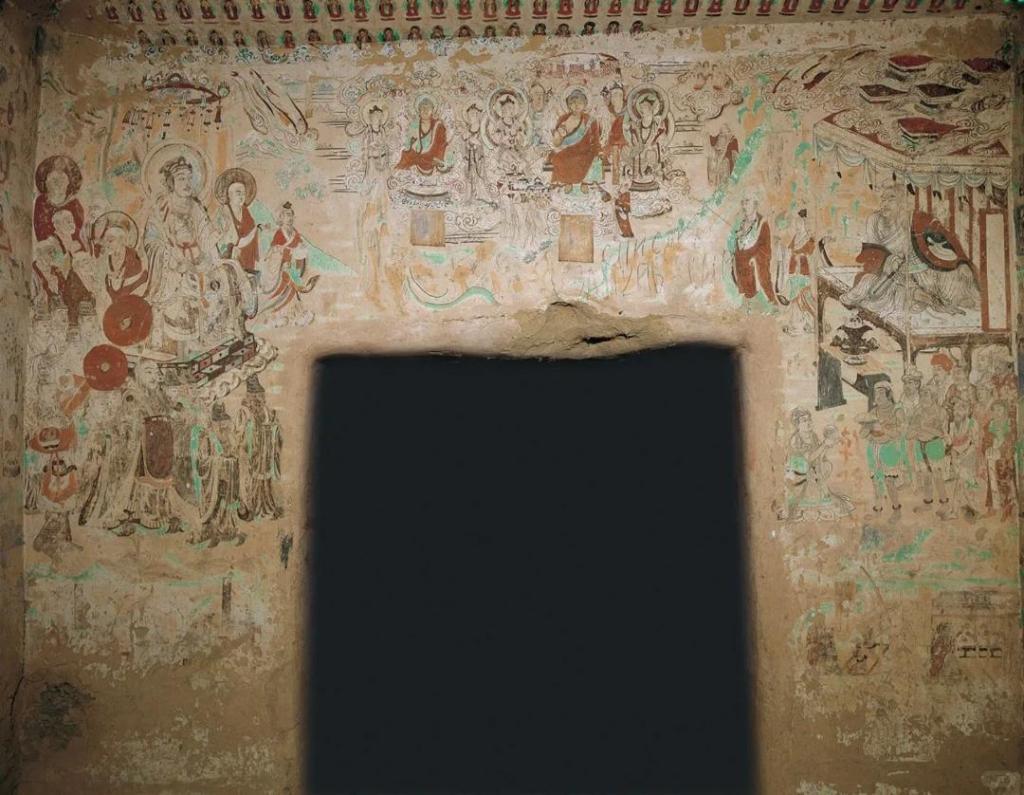 莫高窟103窟 盛唐 左右结构的《维摩诘经》变