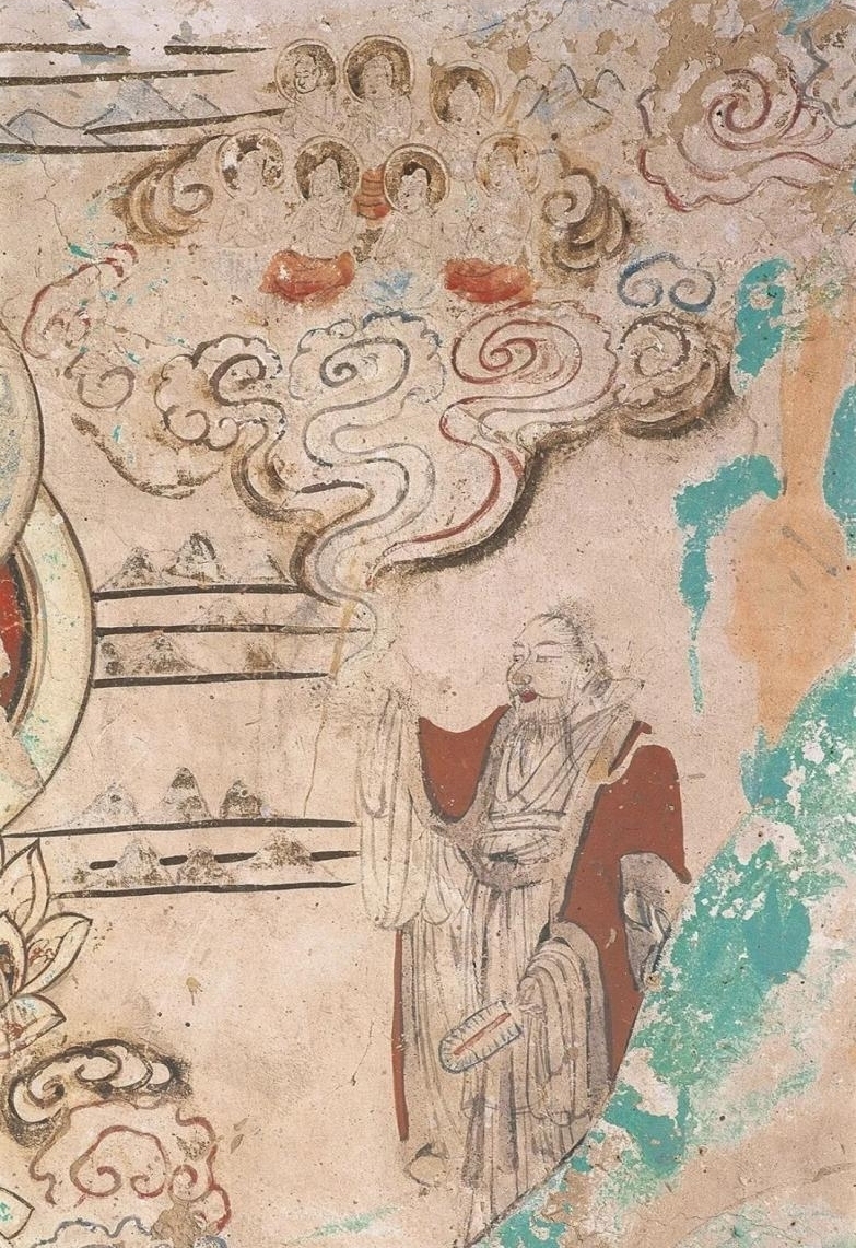 莫高窟103窟 右上方维摩居士掌中的佛国