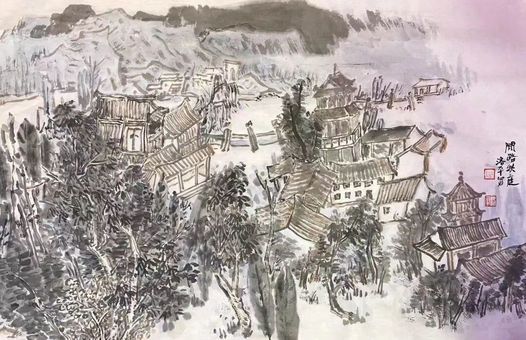 《闲踏秋庭》 69×46cm