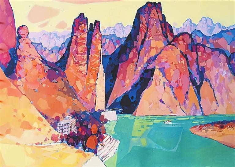 多彩炳灵（水彩画）范海忠