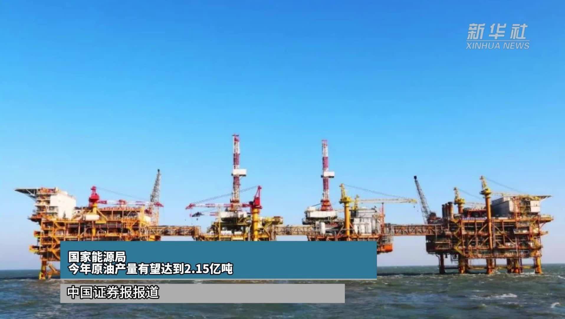 国家能源局：今年原油产量有望达到2.15亿吨