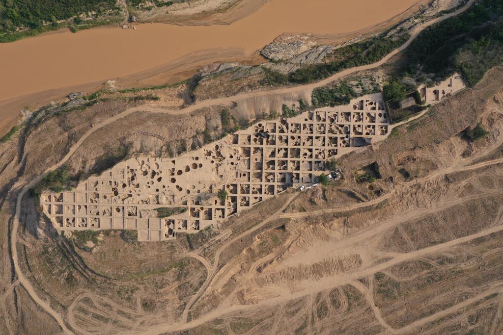 這是羅家河遺址航拍圖。(咸陽市文物考古研究所供圖)