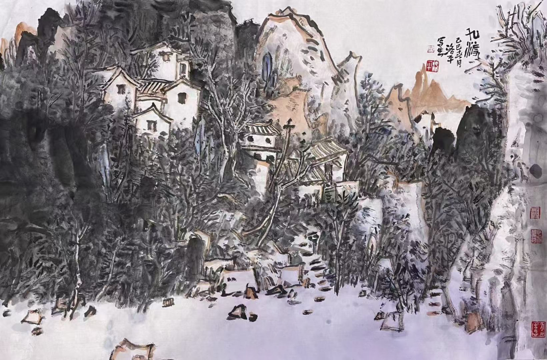 《九渡写生》 69×46cm