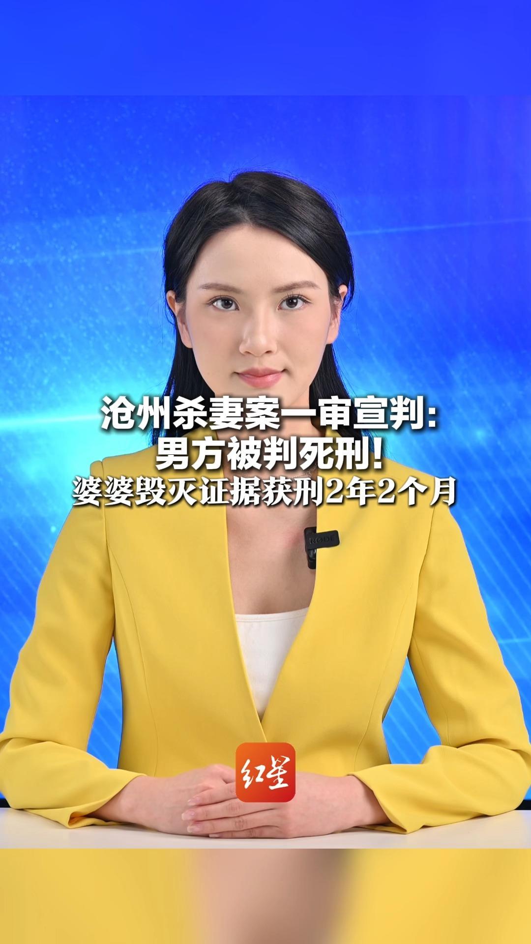 沧州杀妻案一审宣判：男方被判死刑！婆婆毁灭证据获刑2年2个月 受害者家属：会去墓前告诉她结果