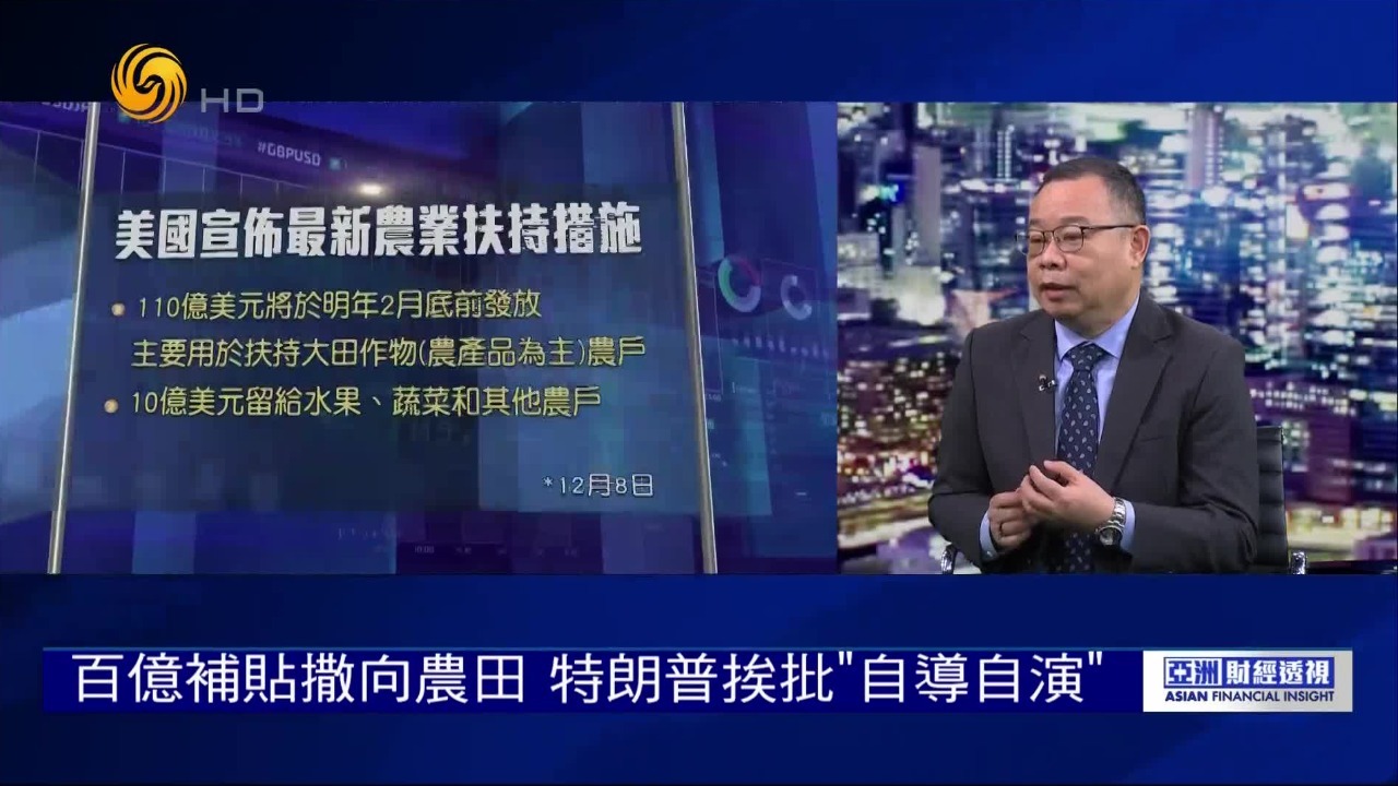 百亿补贴撒向农田，特朗普挨批“自导自演”