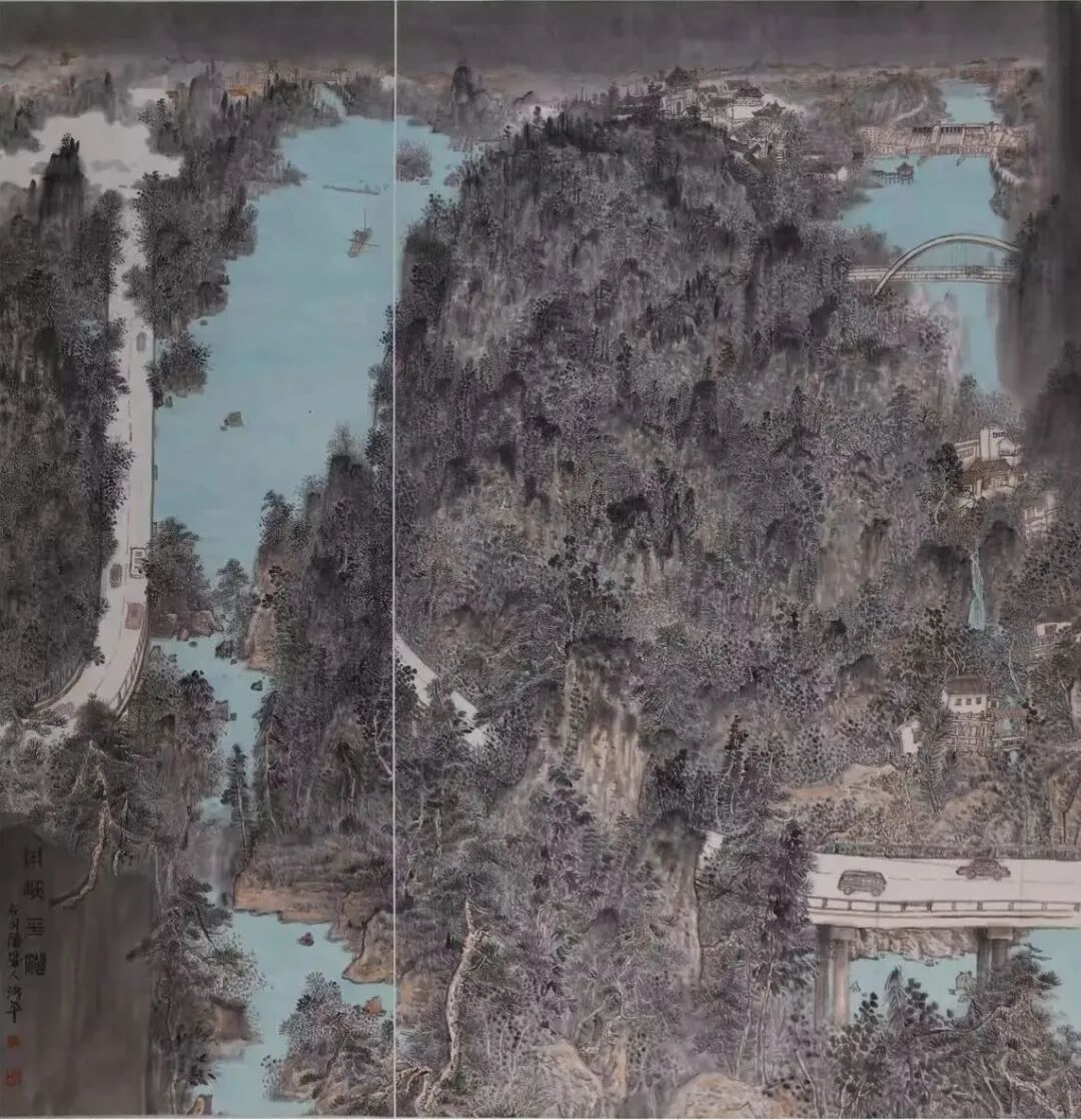 《丹峡平湖》 196×198cm