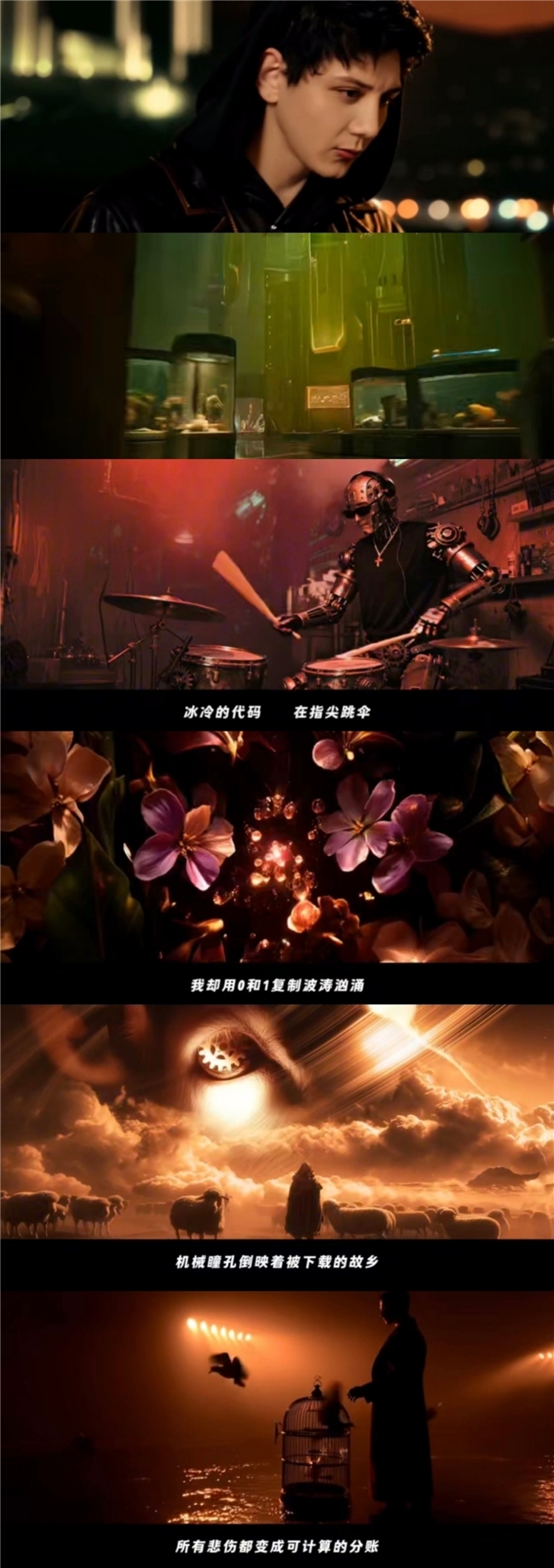 艾热新专《艾&middot;思集》先行曲《在指尖跳伞》中国首部全AI嘻哈MV