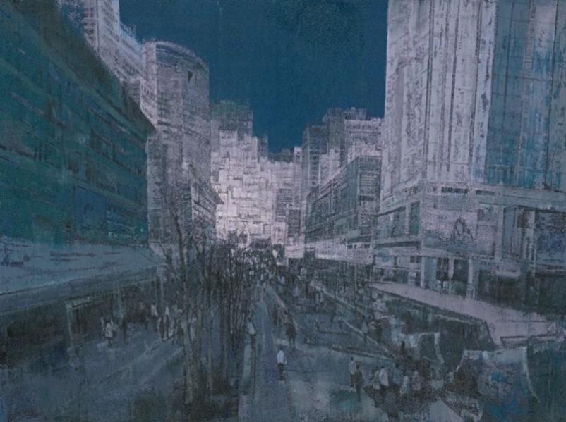华强北步行街 / 120-160cm / 布面油彩 / 2025 / 许丙屯
