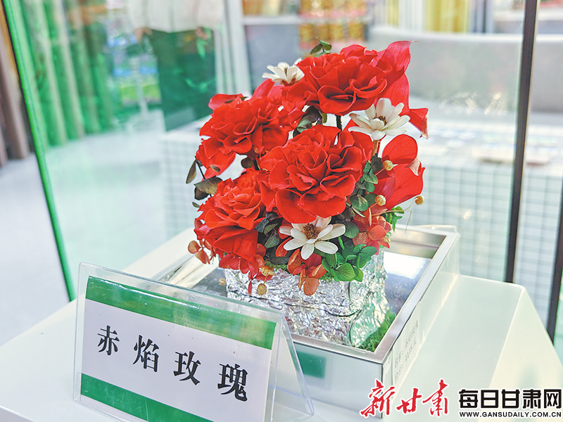 甘肃酒泉草本花卉科技小院培育的鲜花　新甘肃&middot;甘肃日报记者　徐俊勇