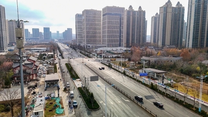 4号线唐冶南站围挡拆除后