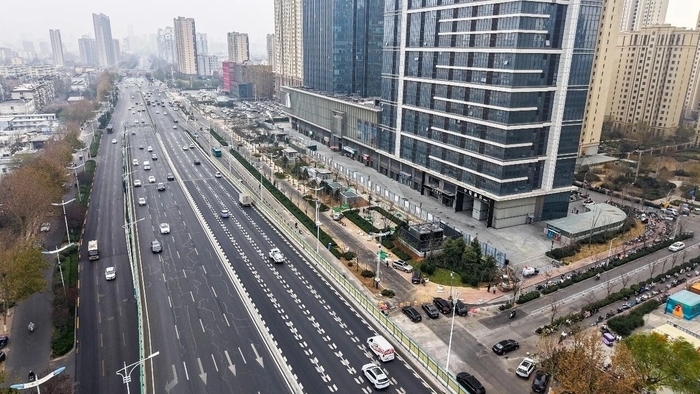 4号线段店站围挡拆除后