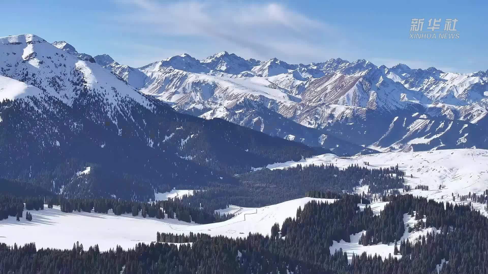 瞰中国·冰雪冬韵｜新疆昌吉：雪落天山入画来
