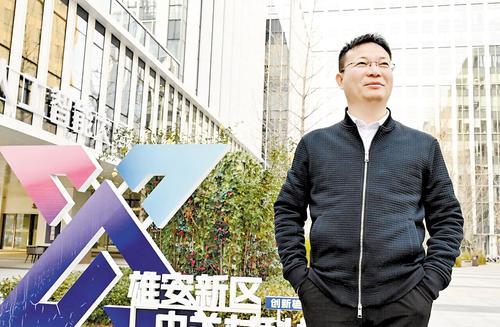 雄安兴元科技有限公司创始人巩文通。 本报记者 刘光昱摄