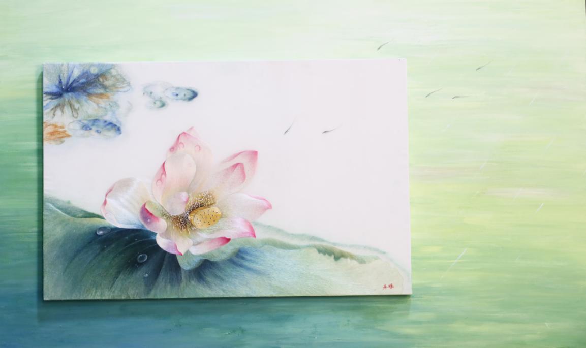 朱瑶 苏绣《出水芙蓉》