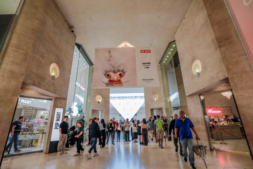 ▲7月27日，泡泡玛特卢浮宫店正式开业