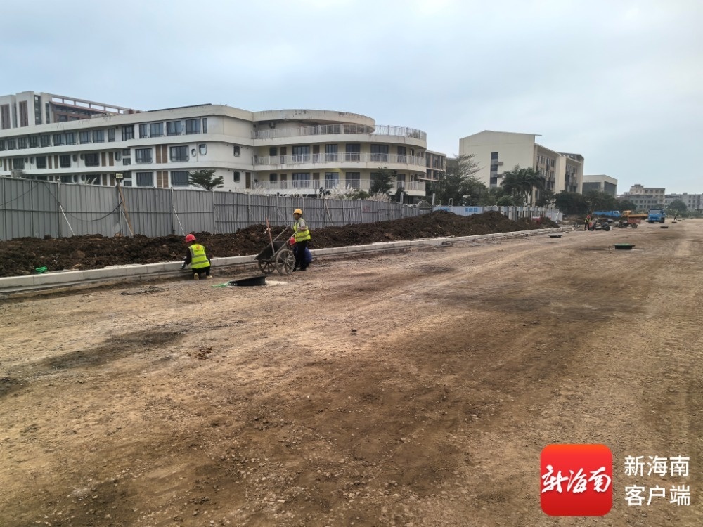 长流三号路(长海大道至粤海大道段)。海口市城市管理局供图