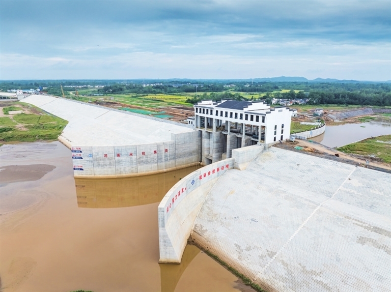 袁湾水库建设现场（2025年9月10日摄）。杨其格 摄