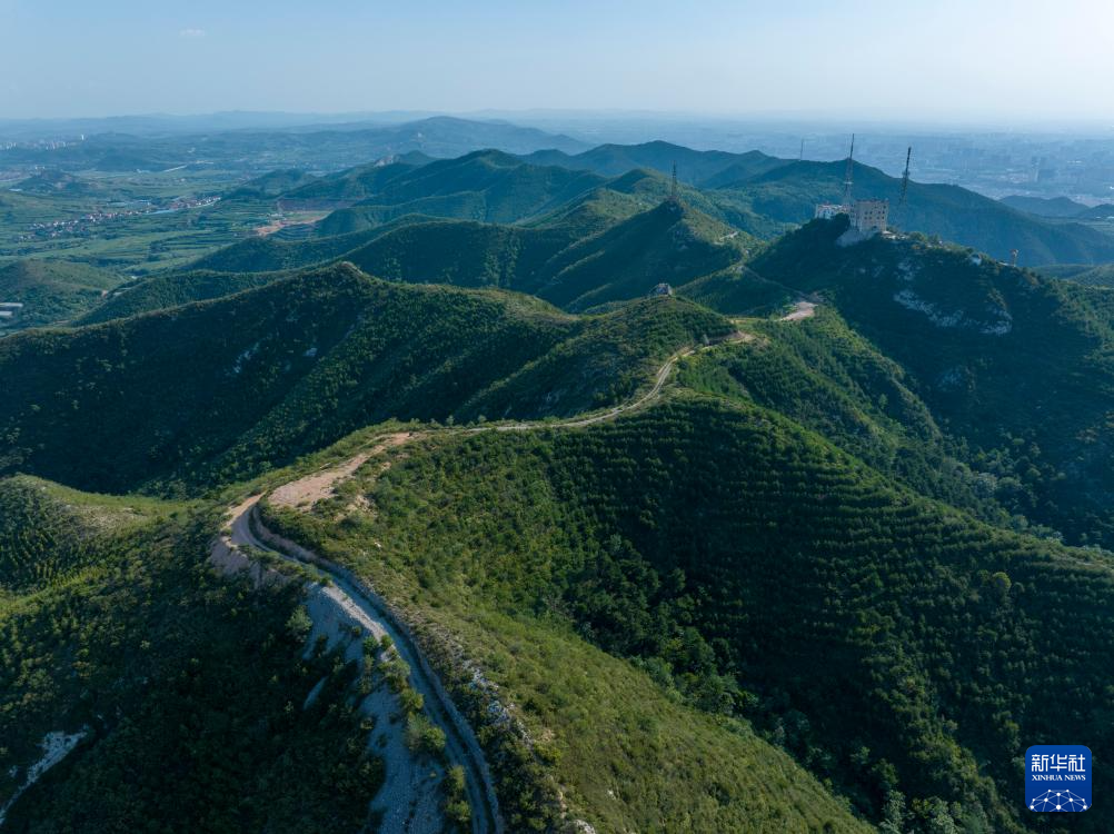山西省长治市老顶山国家森林公园一景(8月11日摄,无人机照片)。新华社发(孙兵兵摄)