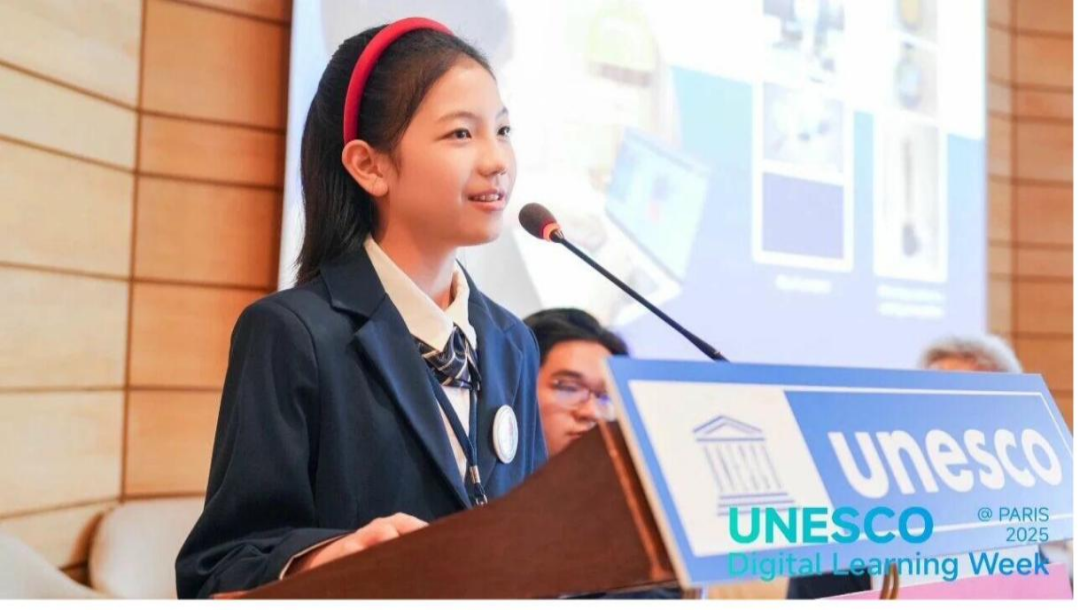 △深圳明德实验学校（集团）学生王嘉人，凭借《黑脸琵鹭历险记》生态科普桌游获全国一等奖，受联合国教科文组织邀请赴巴黎参加“2025数字学习周”，在全球舞台展示中国少年的智慧与担当