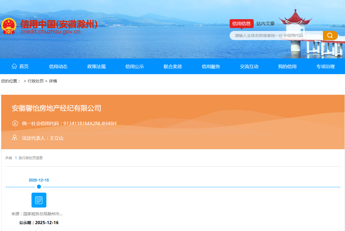 安徽一房地产经济公司因偷税被罚超22万元