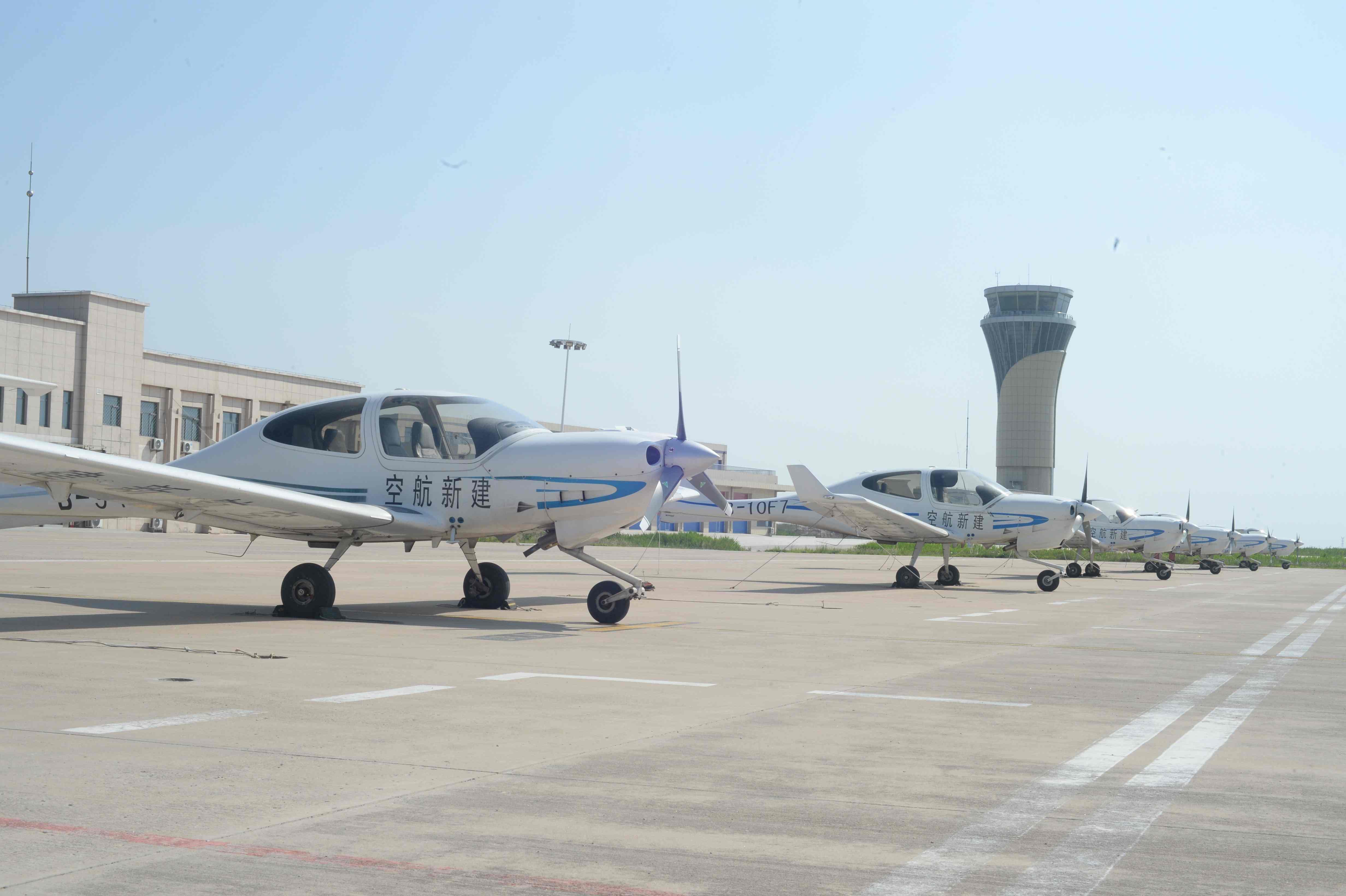 中捷产业园区通用机场停机坪(资料图片)。