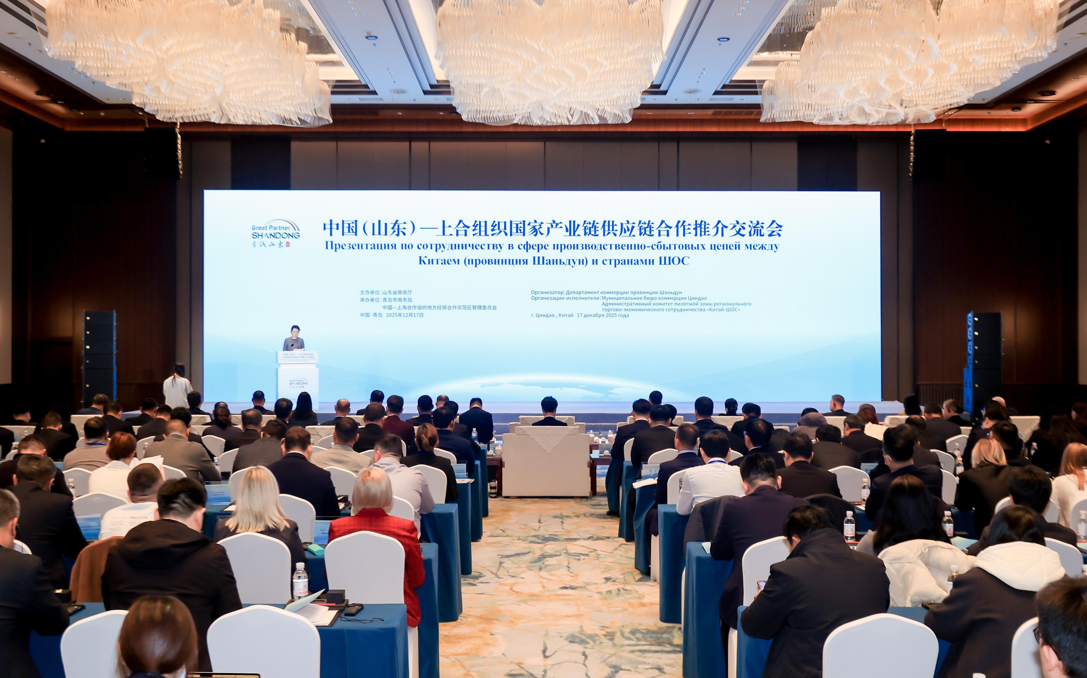 中国(山东)—上合组织国家产业链供应链合作推介交流会在上合示范区举行