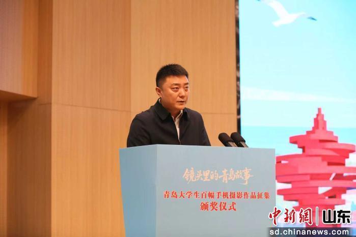 中新社国际传播集团总裁、中国新闻社山东分社社长于海涛致辞。张孝鹏摄