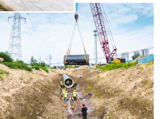 郑开同城东部供水工程施工现场。 杨其格 摄