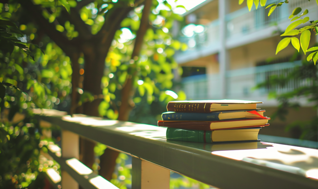 千库网_校园毕业季教室栏杆上书本素材_摄影图编号20618102.png