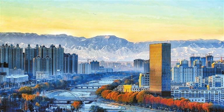 武威天马湖雪后美景　郝生元