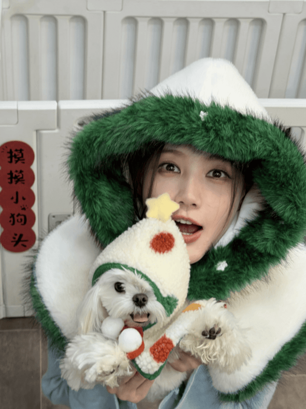 搜狐娱乐讯 近日，李一桐分享节日照片，眉眼弯着娇俏笑意，互动的模样软甜又可爱。