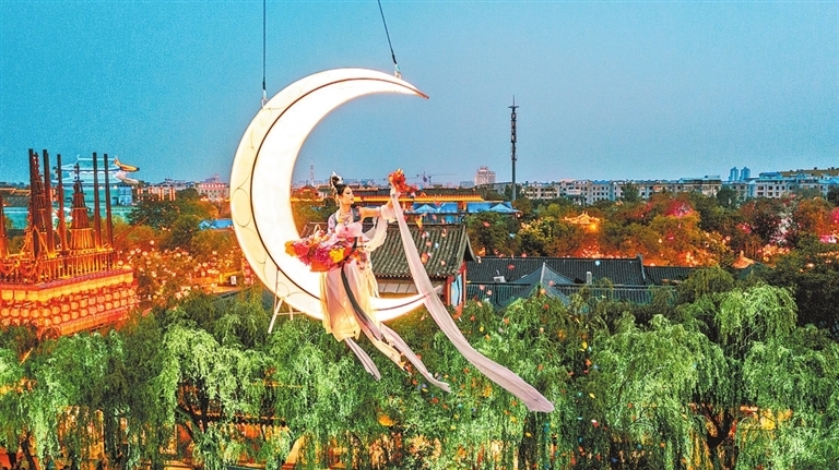 開封清明上河園的精彩表演引人注目。 資料圖片 王錚 袁航 攝