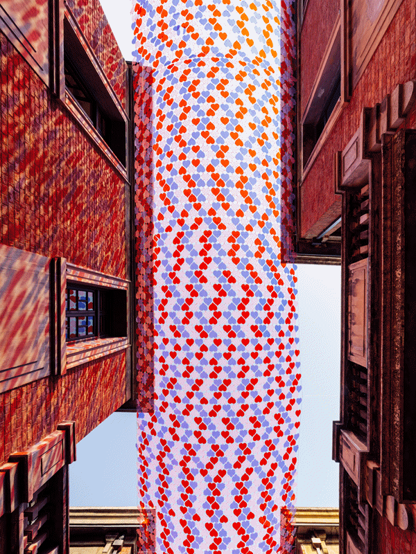 咸安坊上新“心动天幕”装置。 （通讯员卜实 供图）